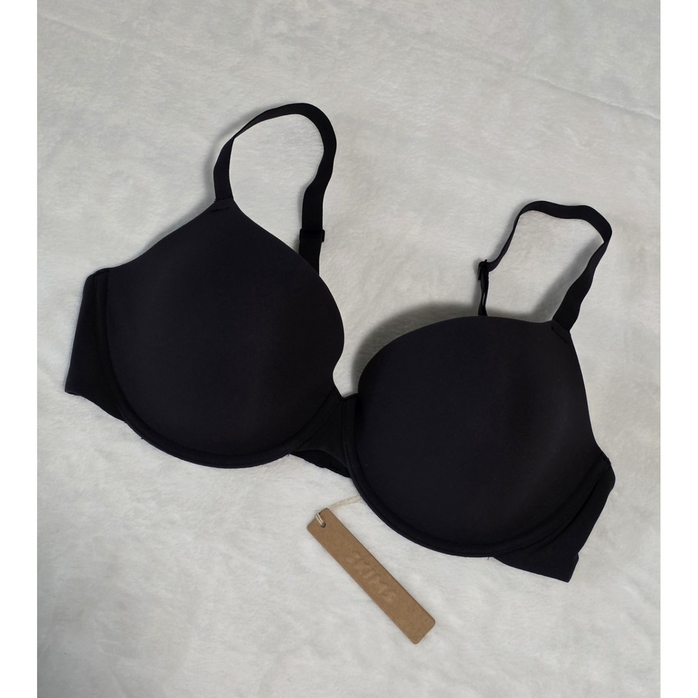 SKIMS Fits Everybody T Shirt Bra in Color Onyx Womens 38C NWT $54